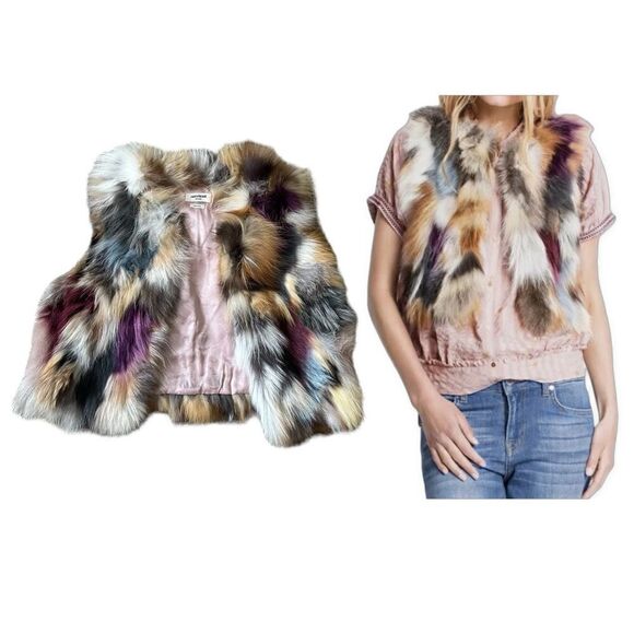 Zadig & Voltaire Bolero Fee Deluxe Gilet Fox Fur Vest Size XS - Picture 1 of 14